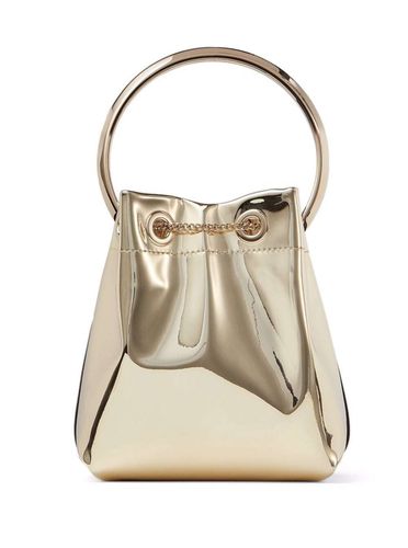 Bon Bon Mini Gold-tone Handbag With Metal Bracelet Handle In Mirror Fabbric Woman - Jimmy Choo - Modalova