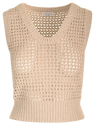 Sparkling Net Sleeveless Top - Brunello Cucinelli - Modalova