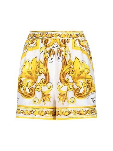 Maiolica Print Shorts - Dolce & Gabbana - Modalova