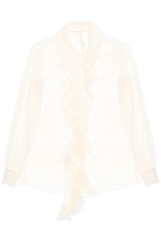 Silk-georgette Blouse With Ruffles - Dolce & Gabbana - Modalova