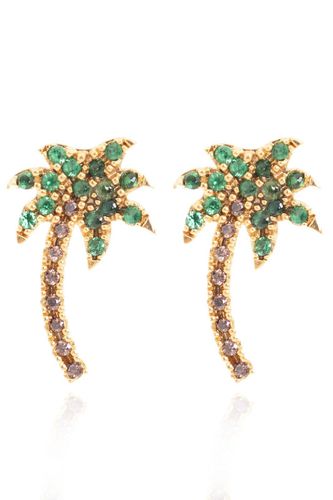 Palm Tree Crystal Embellishment Earrings - Palm Angels - Modalova