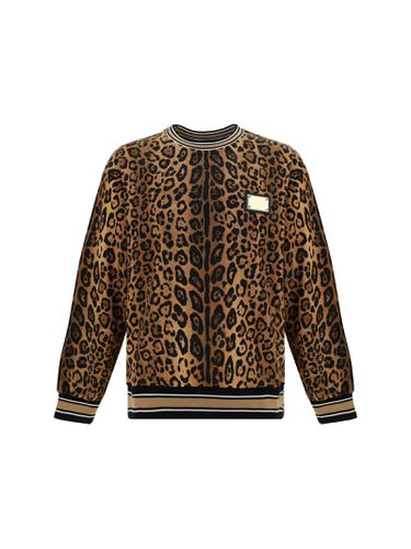 Leopard Print Sweatshirt - Dolce & Gabbana - Modalova
