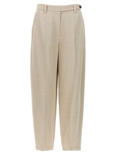 Pants With Front Pleats - Brunello Cucinelli - Modalova