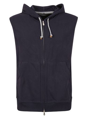 Hooded Zipped Gilet - Brunello Cucinelli - Modalova