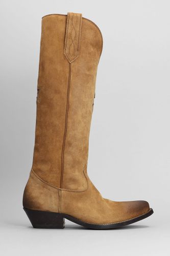 Wish Star Texan Boots In Leather Color Suede - Golden Goose - Modalova