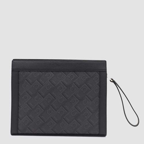 Ferragamo Black Leather Pouches - Ferragamo - Modalova