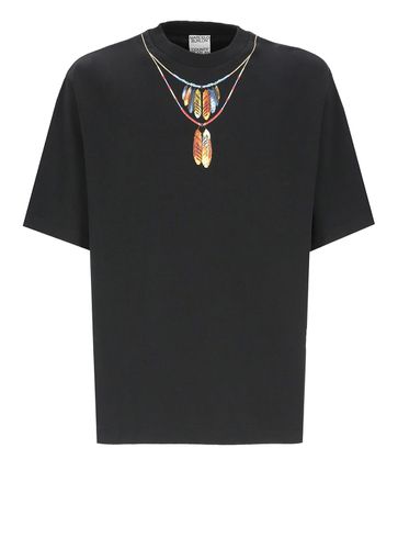 Feathers Necklace T-shirt - Marcelo Burlon - Modalova