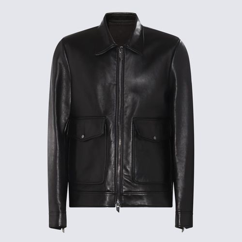 Black Leather Jacket - Salvatore Santoro - Modalova