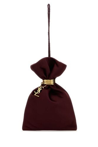 Burgundy Satin Handbag - Saint Laurent - Modalova