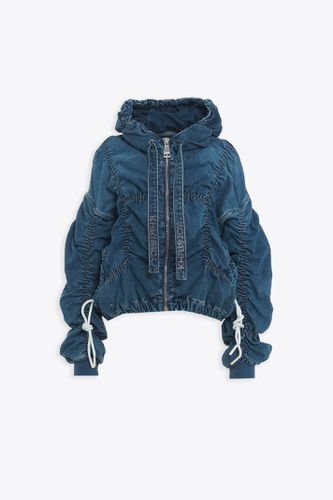 Khris Cloud Medium blue hooded bomber jacket - Khris Cloud - Khrisjoy - Modalova