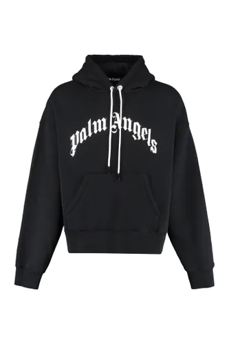 Palm Angels Logo Cotton Hoodie - Palm Angels - Modalova