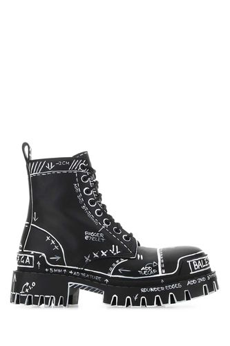 Printed Leather Ankle Boots - Balenciaga - Modalova