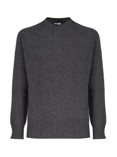 Crew-neck Sweater In Mouliné Cashmere - Malo - Modalova