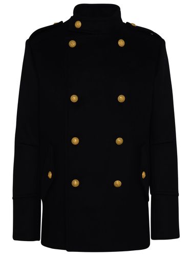 Balmain Black Virgin Wool Jacket - Balmain - Modalova