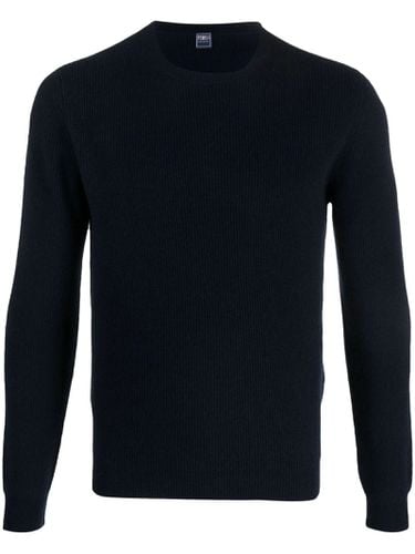 Fedeli Dark Blue Cashmere Jumper - Fedeli - Modalova