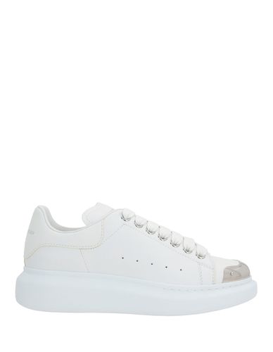White Oversized Sneakers With Silver Metal Toe - Alexander McQueen - Modalova