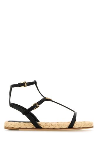 Prada Black Leather Sandals - Prada - Modalova