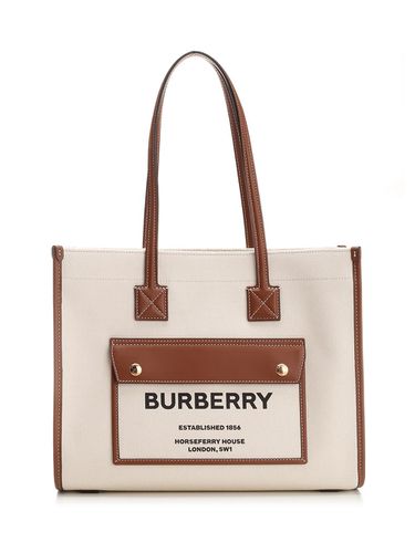 Burberry Tote Bag In Canvas - Burberry - Modalova