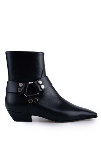 Leather Ankle Boot With Buckle - Liviana Conti - Modalova