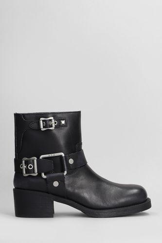 Texas High Heels Ankle Boots In Leather - Ash - Modalova