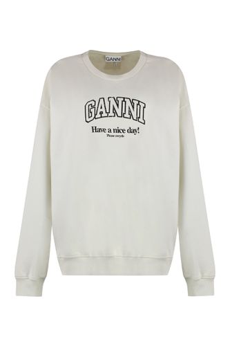 Ganni Cotton Crew-neck Sweatshirt - Ganni - Modalova
