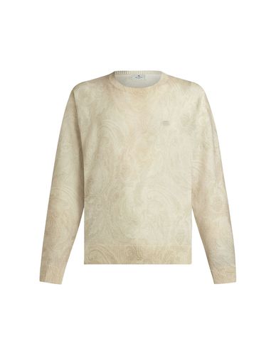 Beige Pullover With Inlaid Paisley Motif - Etro - Modalova