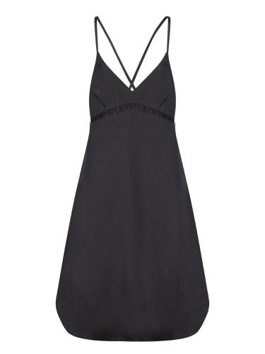 Sacai Black Silk Cotton Midi Dress - Sacai - Modalova