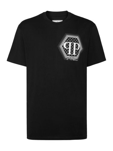 Short Sleeve T-shirt With Printed Logo - Philipp Plein - Modalova