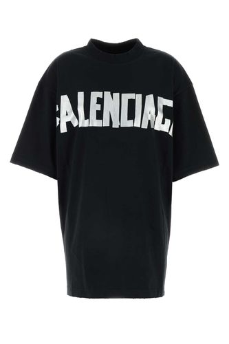 Black Cotton Oversize T-shirt - Balenciaga - Modalova