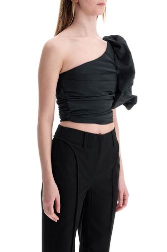 Black Polyester Off Shoulder Crop Top - Pinko - Modalova