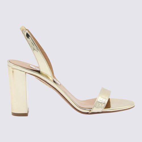 Aquazzura Gold-tone Leather Sandals - Aquazzura - Modalova