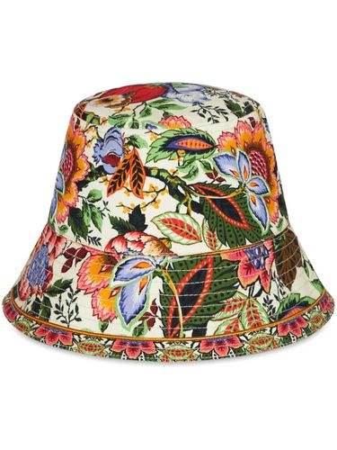 Bucket Hat With Multicolored Print - Etro - Modalova