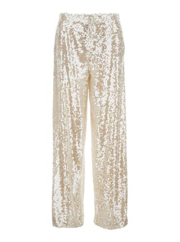 Wide Leg Pants With All-over Sequins In Acetate Fabric Woman - Philosophy di Lorenzo Serafini - Modalova