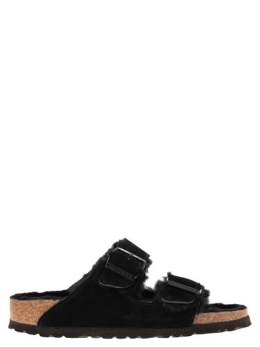 Arizona Shearling Suede Slides - Birkenstock - Modalova