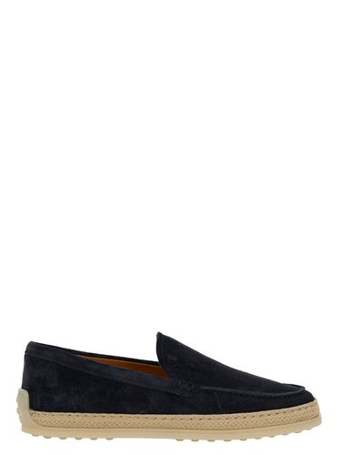 Slip-on Loafers With Rafia Detail - Tod's - Modalova