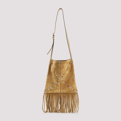 Suede Leather Shoulder Bag - Valentino Garavani - Modalova