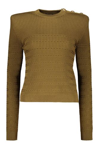 Long Sleeve Crew-neck Sweater - Balmain - Modalova