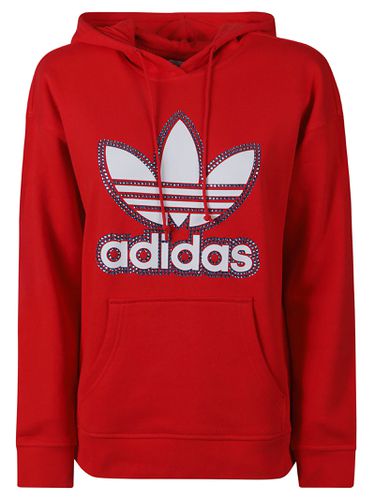 Adidas Logo Embellished Hoodie - Adidas - Modalova