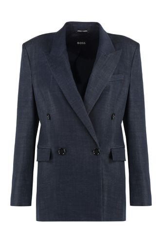 Double-breasted Tweed Jacket - Hugo Boss - Modalova