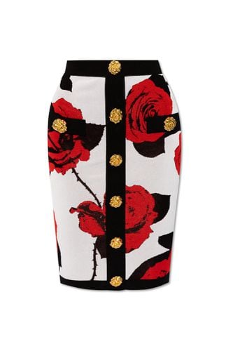 Balmain Floral Skirt - Balmain - Modalova