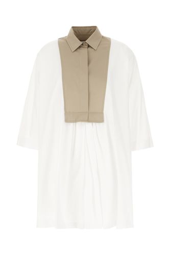 White Poplin Tattico Shirt Dress - Max Mara - Modalova