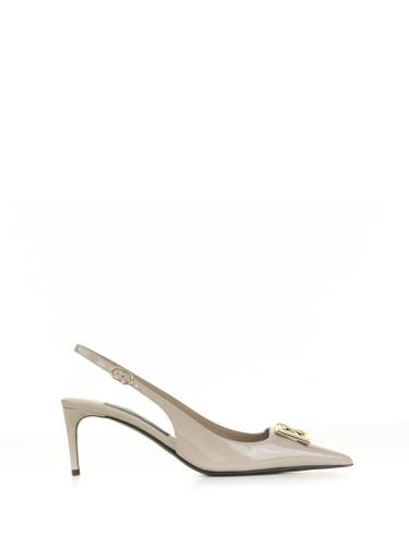 Slingback In Shiny Leather - Dolce & Gabbana - Modalova