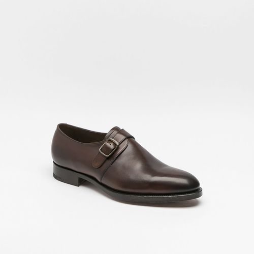 Welland Dark Oak Antique Calf Monk Strap Shoe - Edward Green - Modalova