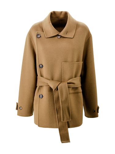 Double-breasted Wool Coat - Philosophy di Lorenzo Serafini - Modalova