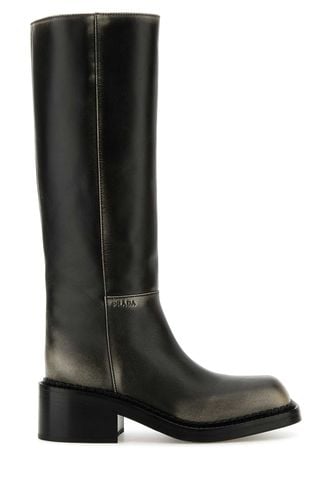 Prada Black Leather Boots - Prada - Modalova