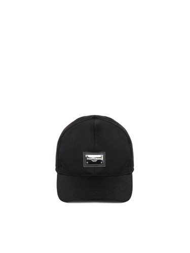 Cotton Baseball Cap With Logo Plaque - Dolce & Gabbana - Modalova