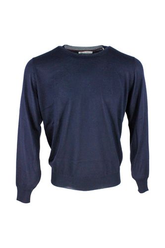 Light Crewneck Sweater In Cashmere And Silk - Brunello Cucinelli - Modalova
