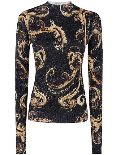 Lurex Print Sweater - Versace Jeans Couture - Modalova