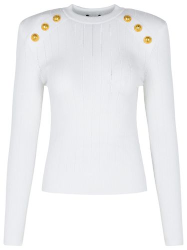 Balmain White Viscose Blend Sweater - Balmain - Modalova