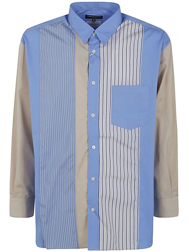 Striped Shirt With Patch - Comme des Garçons Homme - Modalova